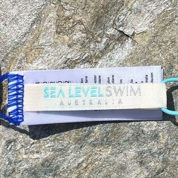 NWT New Sea Level Carnivale Floral High-Waisted Blue Swim Bikini Bottom 10 - Picture 11 of 15